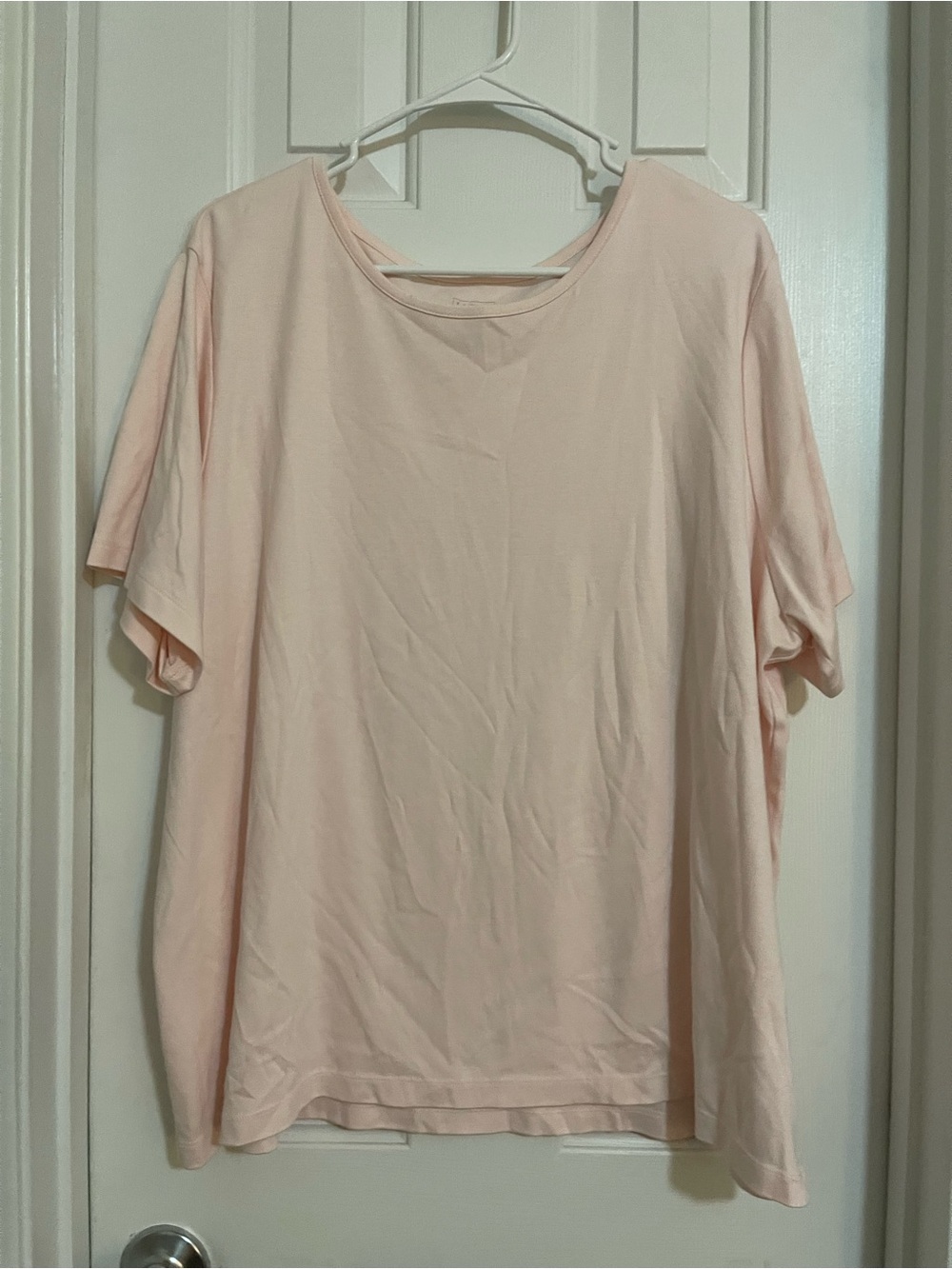 L.L. Bean Women's Short Sleeve Crew Tee in Pale Pink